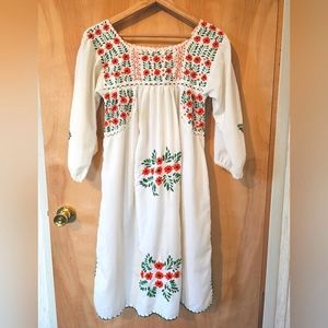 Lovely Peasant Dress Embroidered